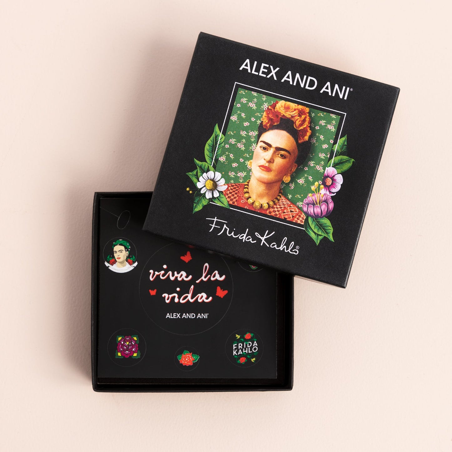 Frida Kahlo Portrait Charm Bangle Bracelet