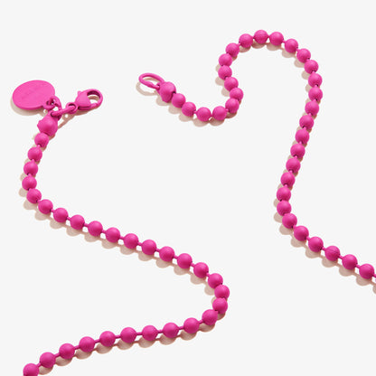 Pink Ball Chain Necklace