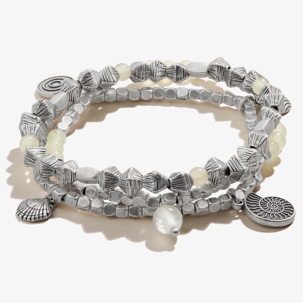 Nautilus + Ocean Beach Multi-Charm Stretch Bracelets, Set of 3