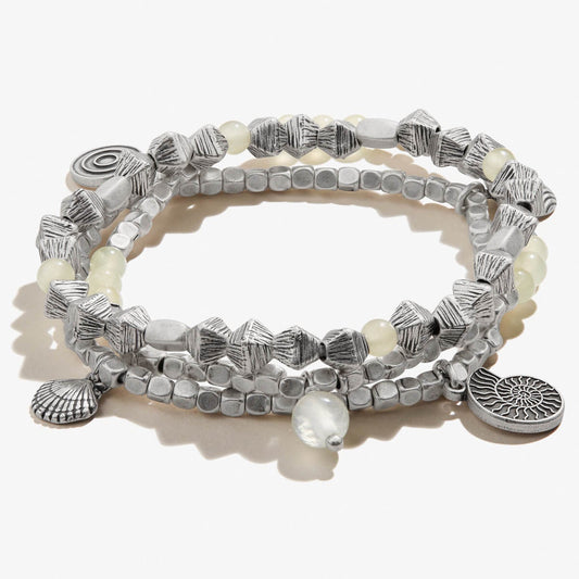 Nautilus + Ocean Beach Multi-Charm Stretch Bracelets, Set of 3
