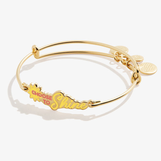 'Choose To Shine' Sunshine Inline Bangle Bracelet